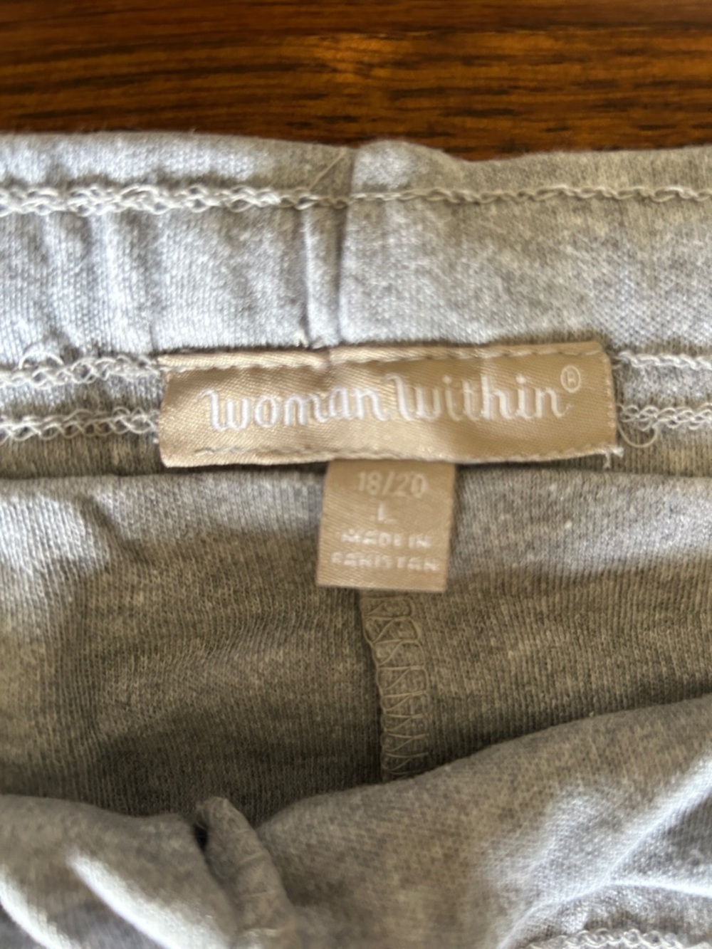 Casual Drawstring Skort in Light Heather Gray - Picture 2 of 3